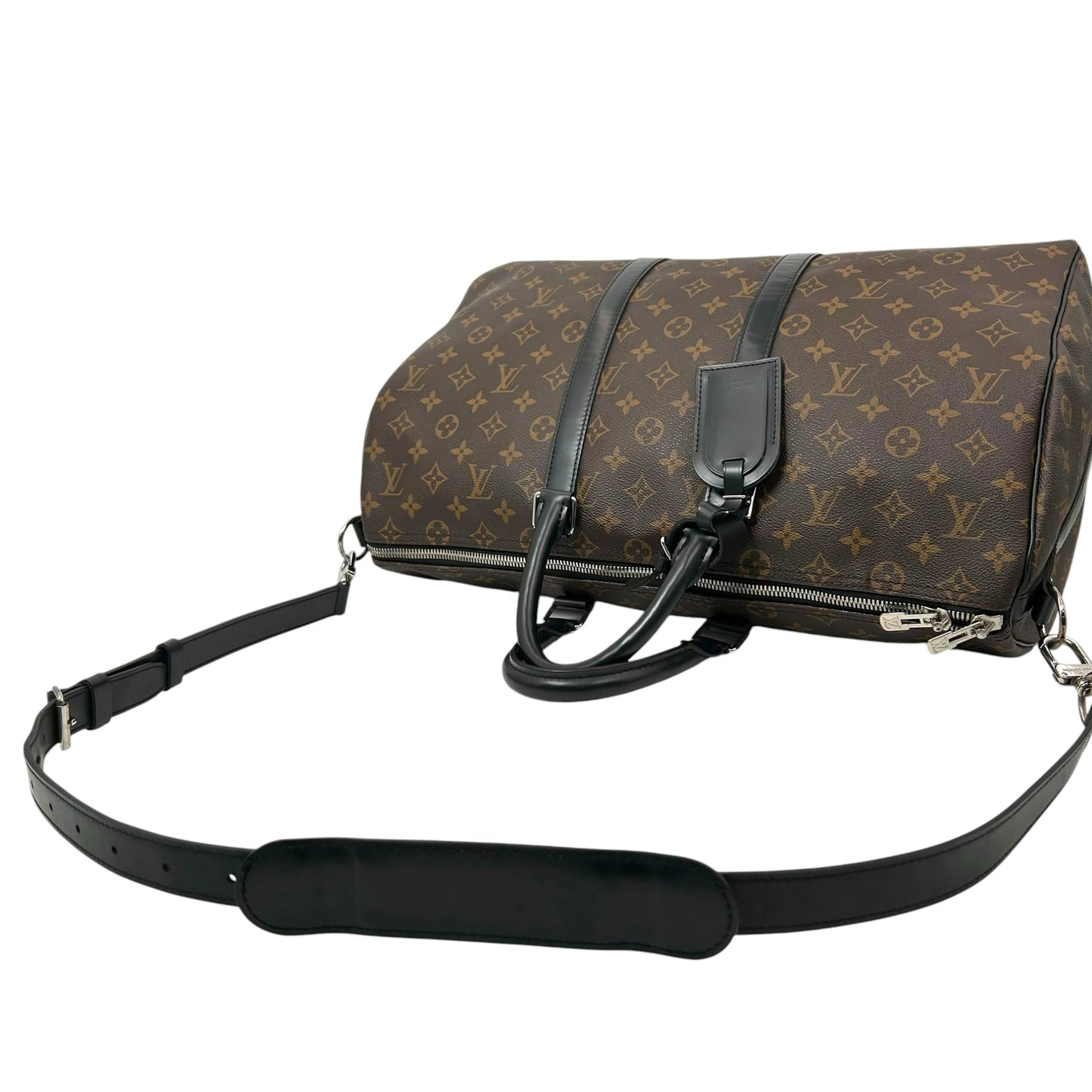 LOUIS VUITTON モノグラム・マカサー キーポル･バンドリエール 45_M56711_38932