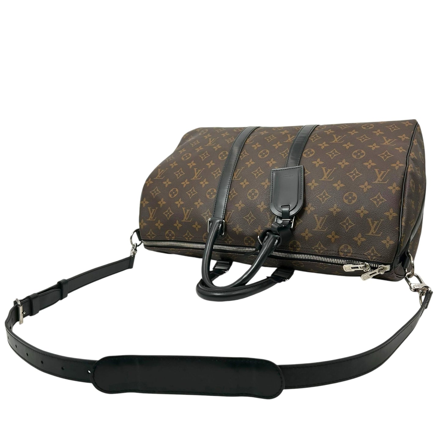 LOUIS VUITTON モノグラム・マカサー キーポル･バンドリエール 45_M56711_38932