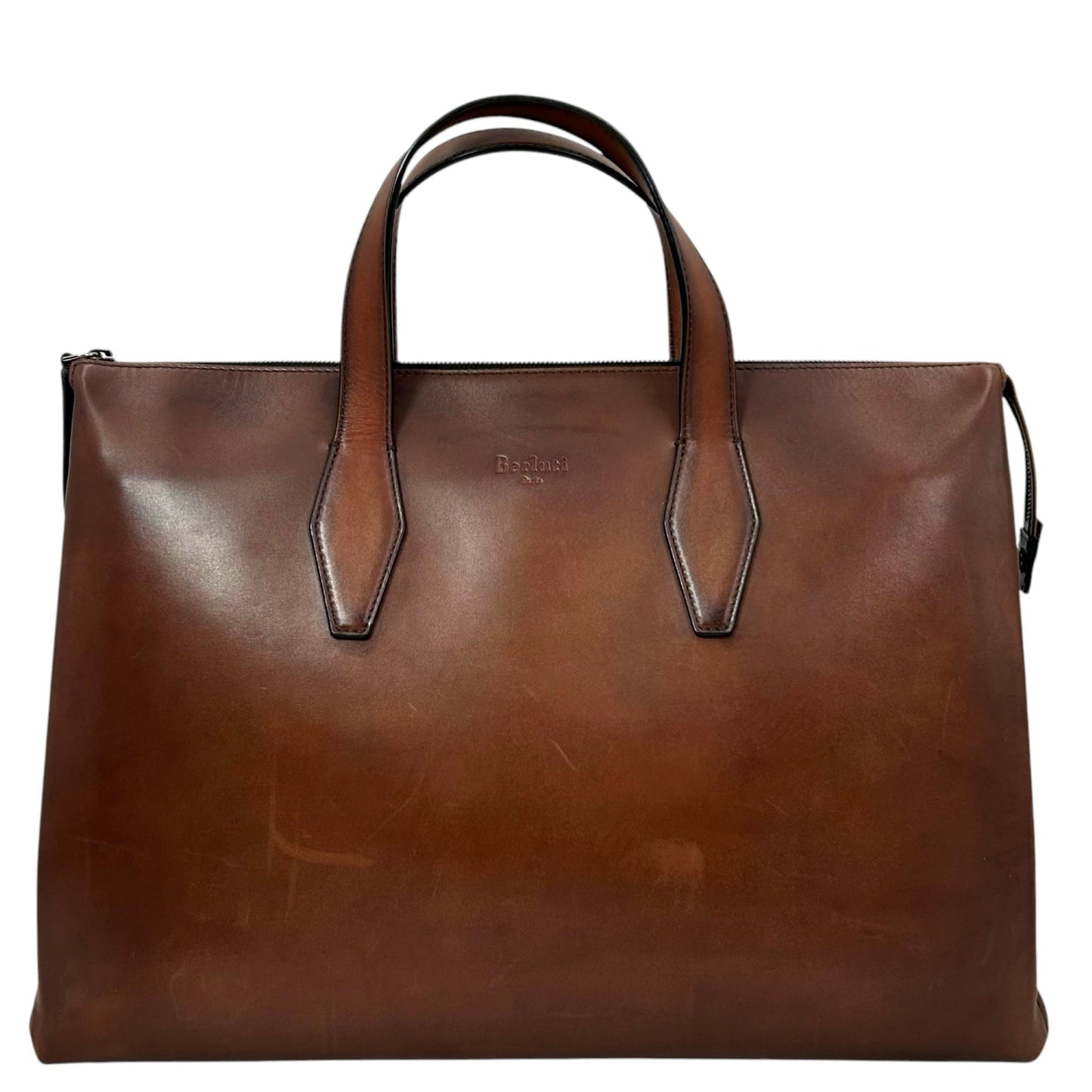 BERLUTI パースペクティブ レザー ブリーフケース パティーヌ モダニスト ヴェネチアンレザー_36468