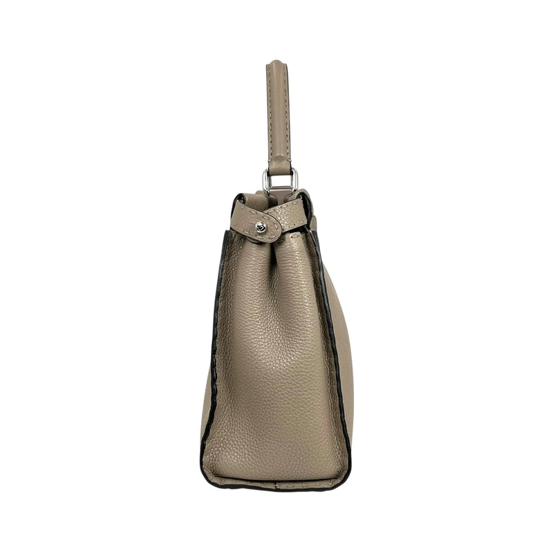FENDI Peekaboo Regular Selleria Calfskin Handbag - Beige 