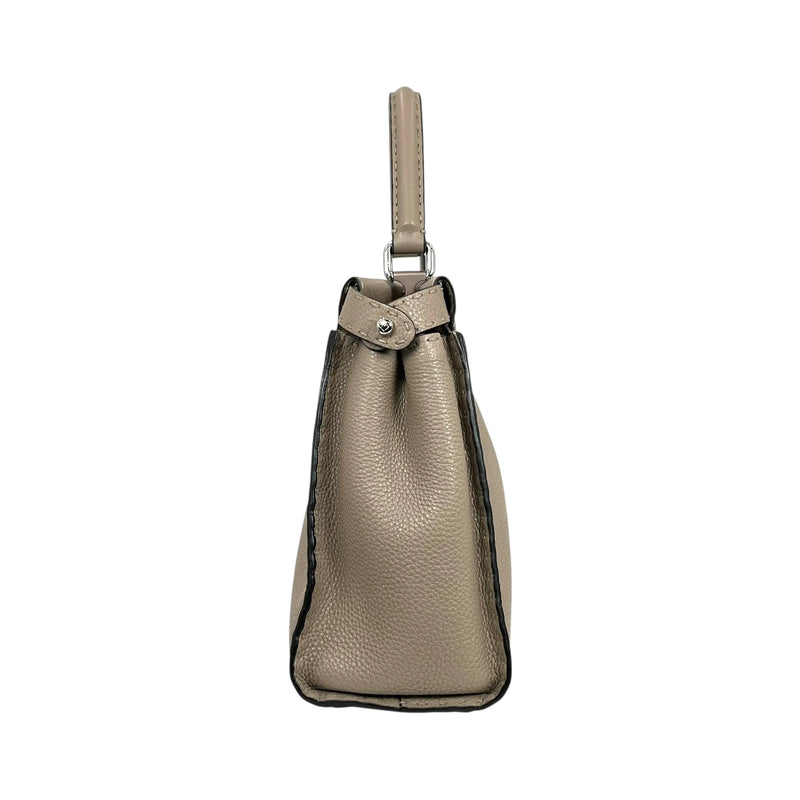 FENDI Peekaboo Regular Selleria Calfskin Handbag - Beige 