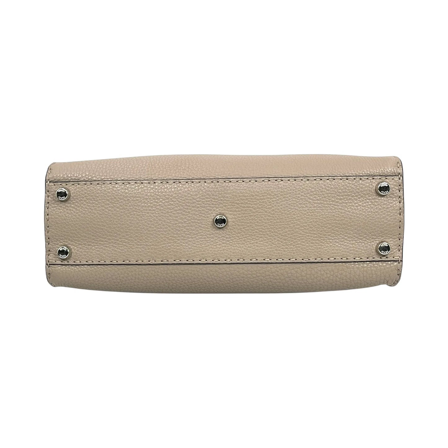 FENDI Peekaboo Regular Selleria Calfskin Handbag - Beige 
