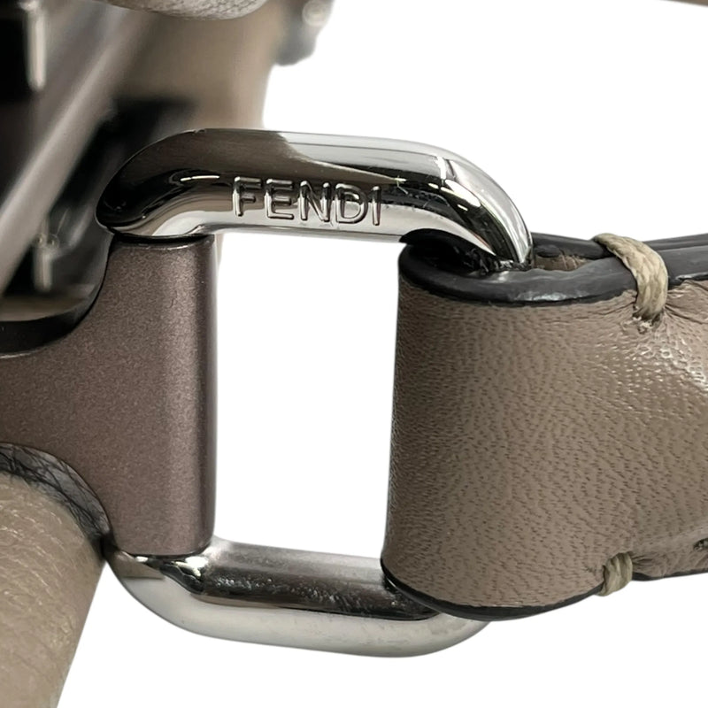 FENDI Peekaboo Regular Selleria Calfskin Handbag - Beige 