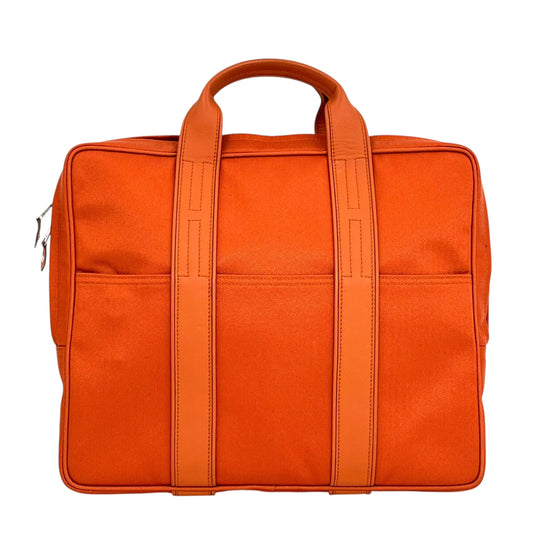 Hermès Acapulco Odinatur Toile Chevron Handbag - Orange