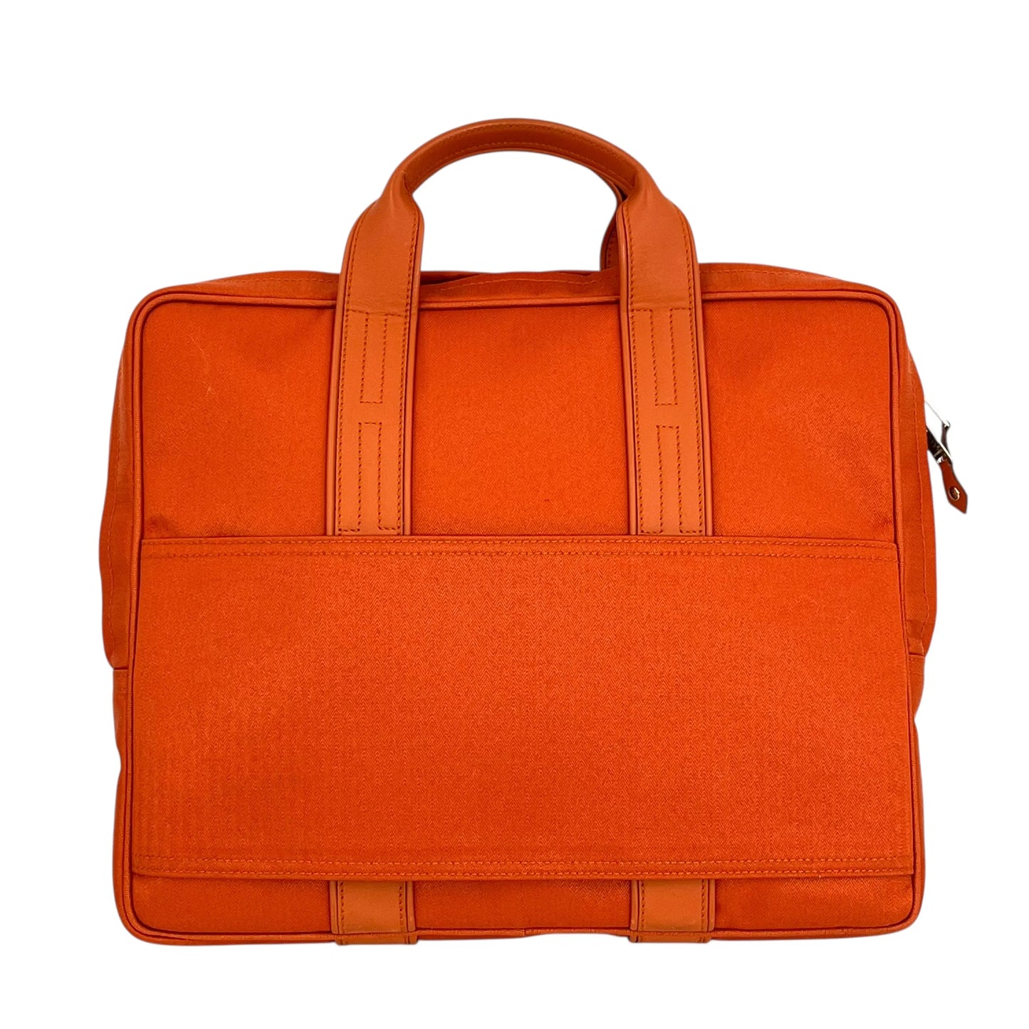 Hermès Acapulco Odinatur Toile Chevron Handbag - Orange