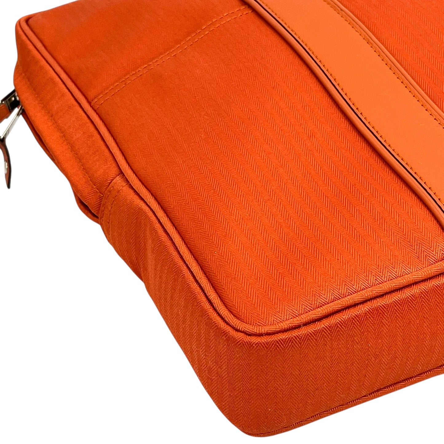 Hermès Acapulco Odinatur Toile Chevron Handbag - Orange