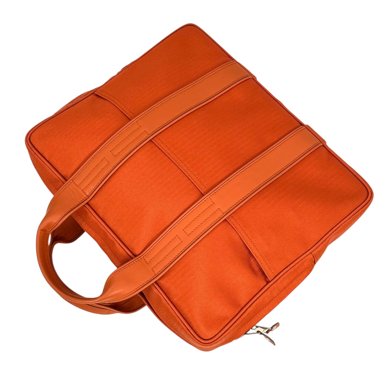 Hermès Acapulco Odinatur Toile Chevron Handbag - Orange