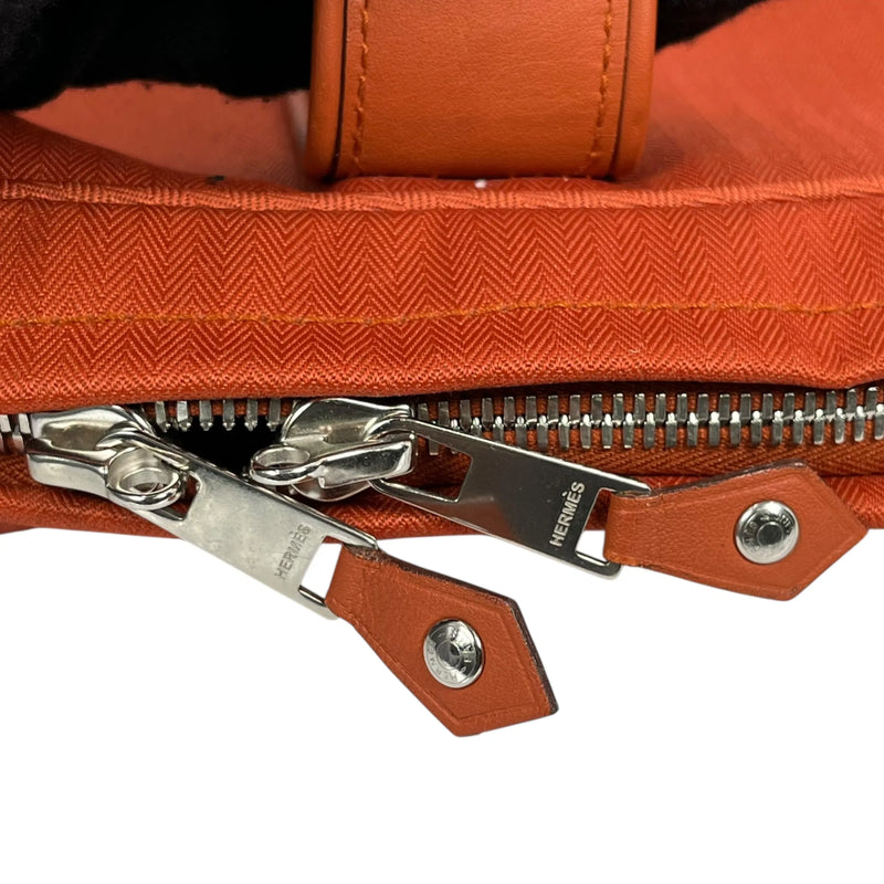 Hermès Acapulco Odinatur Toile Chevron Handbag - Orange