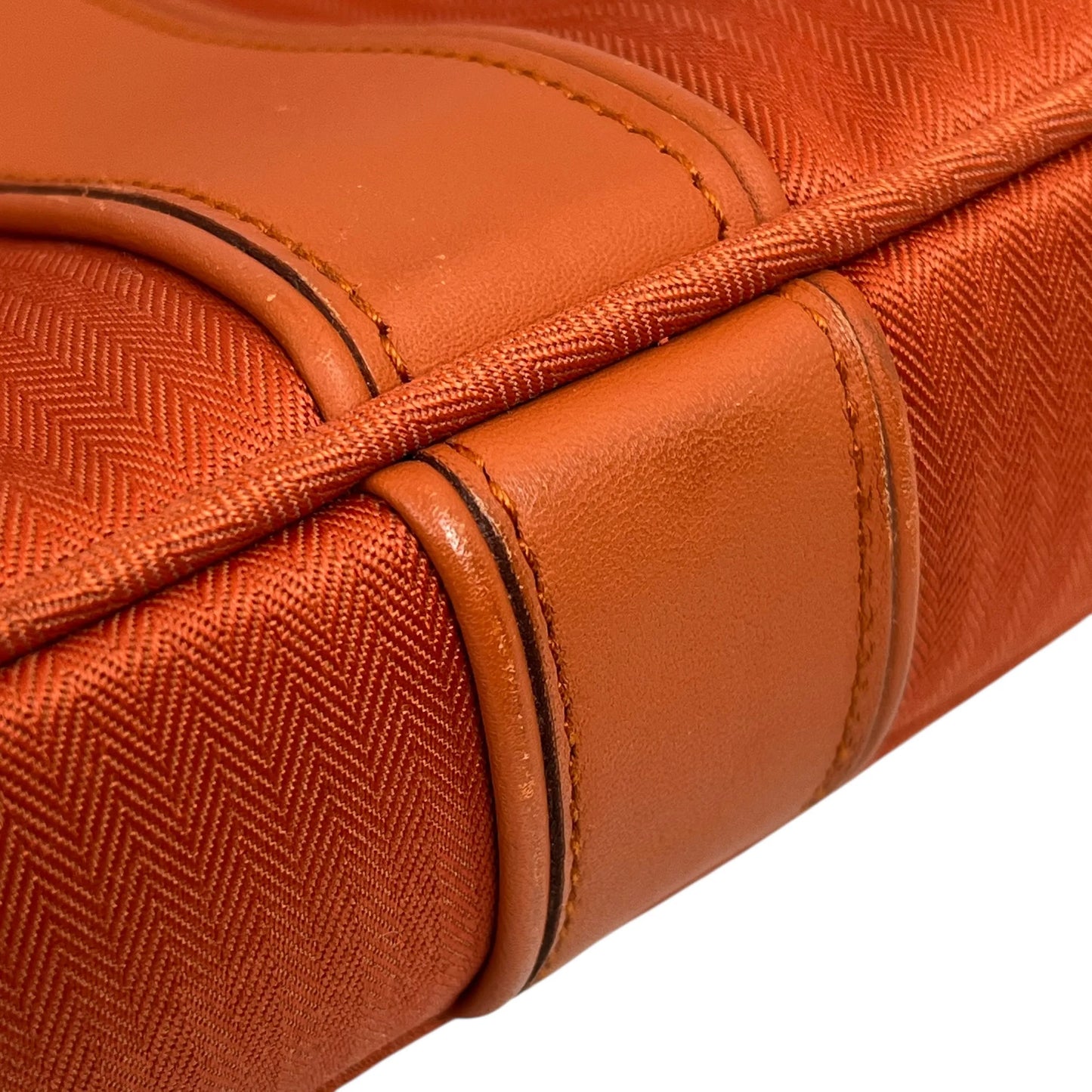 Hermès Acapulco Odinatur Toile Chevron Handbag - Orange