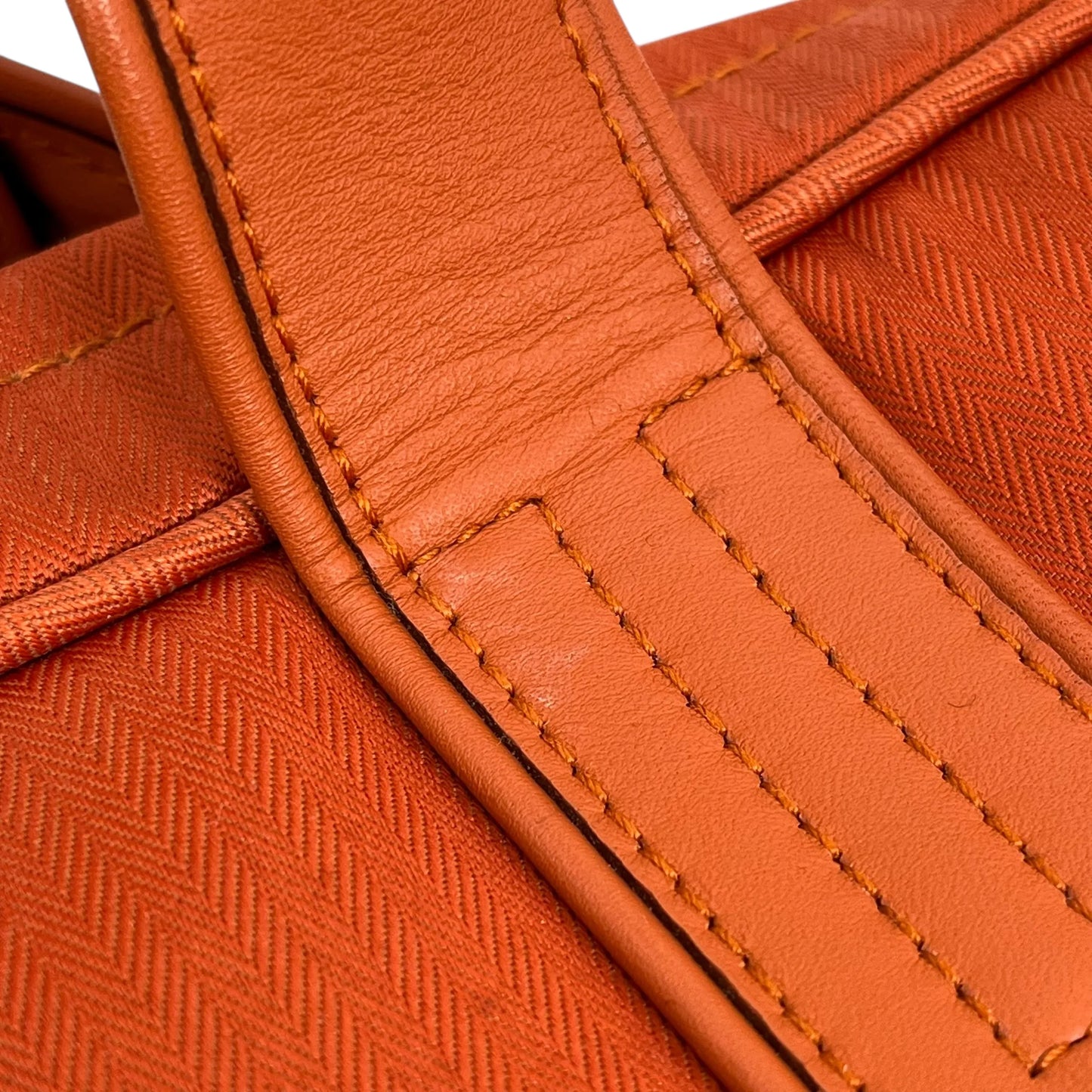 Hermès Acapulco Odinatur Toile Chevron Handbag - Orange