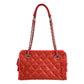 CHANEL French Riviera Caviar Leather Chain Shoulder Bag - Red 