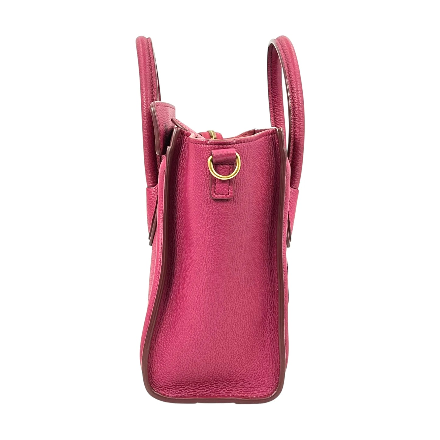 CELINE Luggage Nano Shopper Calfskin Handbag/Shoulder Bag - Purple 