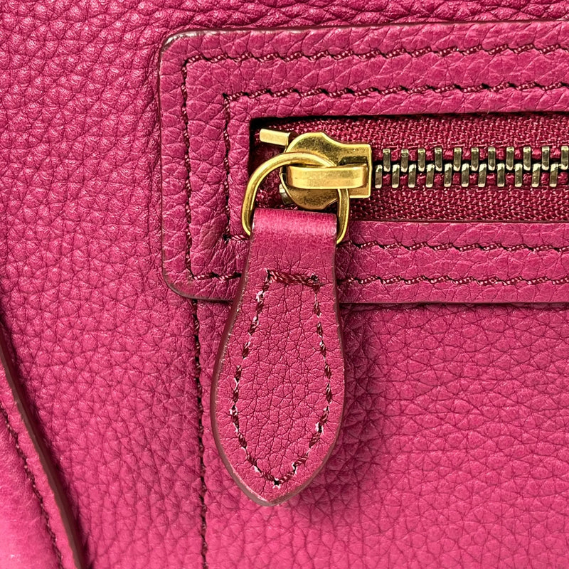 CELINE Luggage Nano Shopper Calfskin Handbag/Shoulder Bag - Purple 