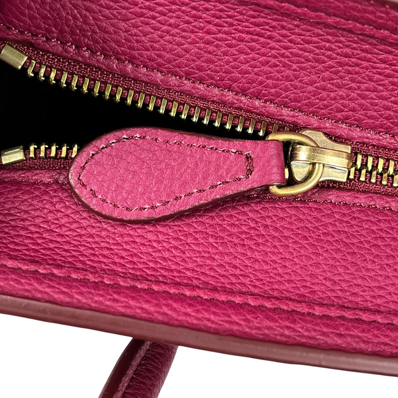 CELINE Luggage Nano Shopper Calfskin Handbag/Shoulder Bag - Purple 