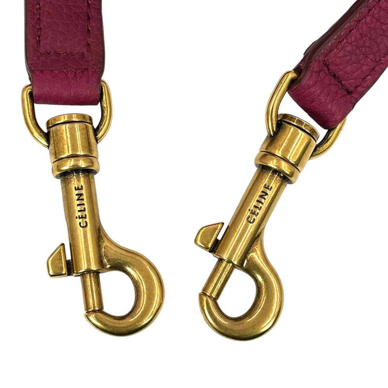 CELINE Luggage Nano Shopper Calfskin Handbag/Shoulder Bag - Purple 