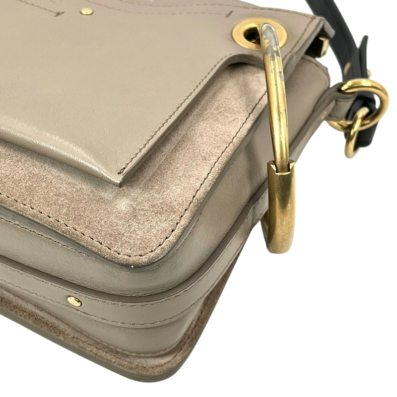 Chloé Roy Calfskin Shoulder Bag - Beige 