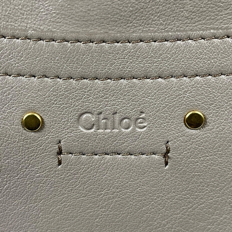 Chloé Roy Calfskin Shoulder Bag - Beige 