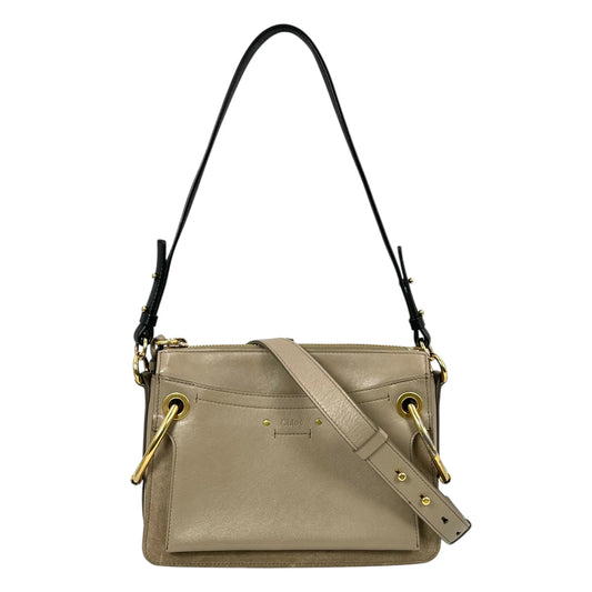 Chloé Roy Calfskin Shoulder Bag - Beige 