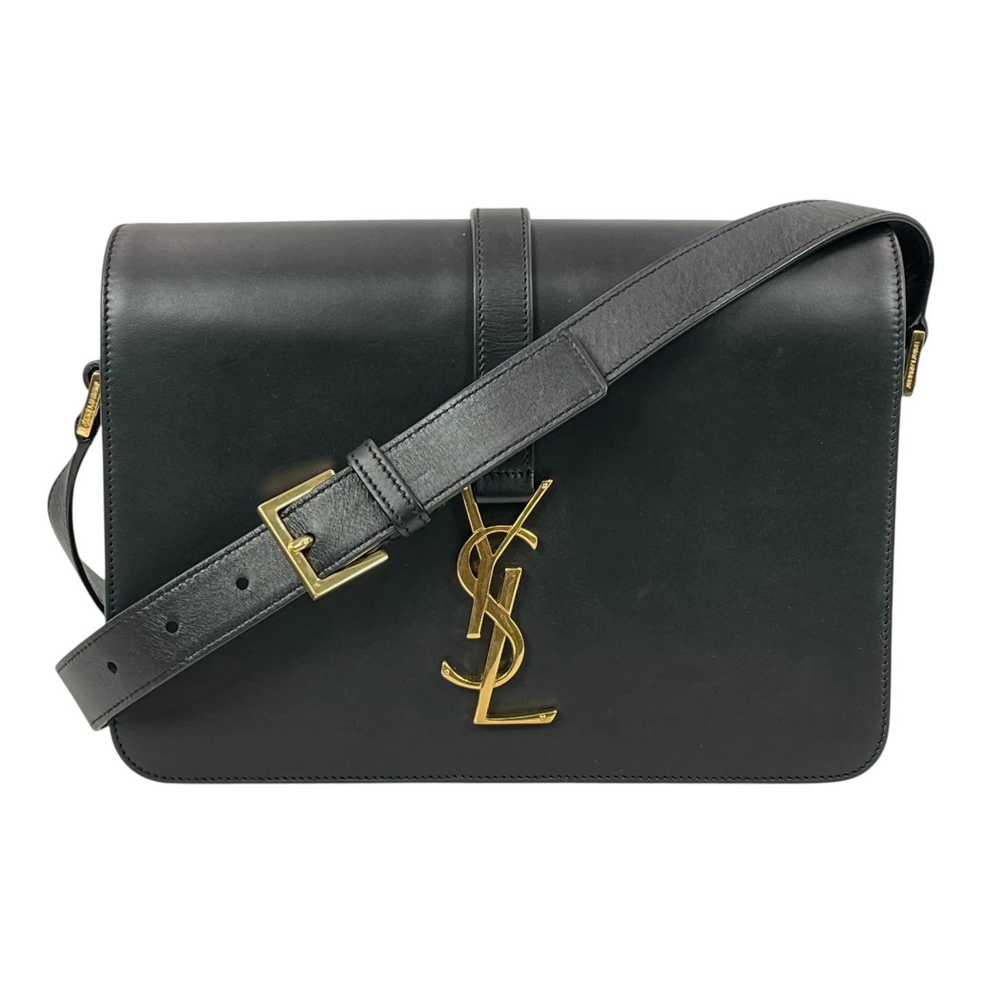Saint Laurent University Calfskin Shoulder Bag - Black 
