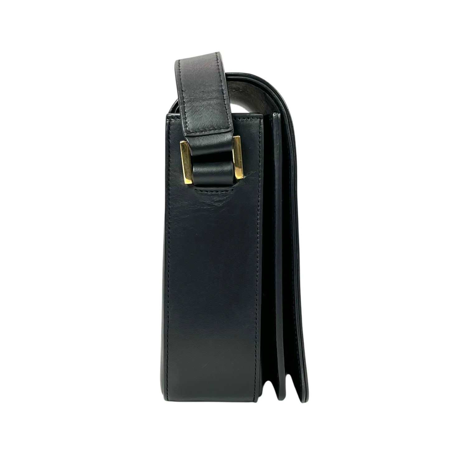 Saint Laurent University Calfskin Shoulder Bag - Black 