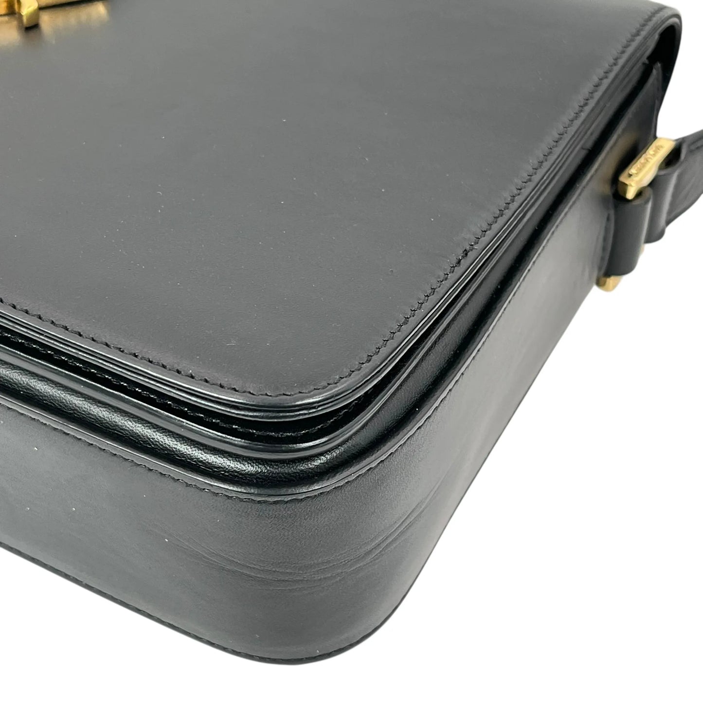 Saint Laurent University Calfskin Shoulder Bag - Black 