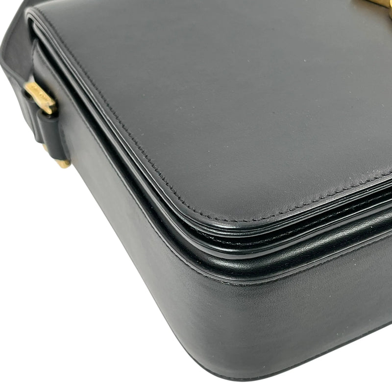 Saint Laurent University Calfskin Shoulder Bag - Black 