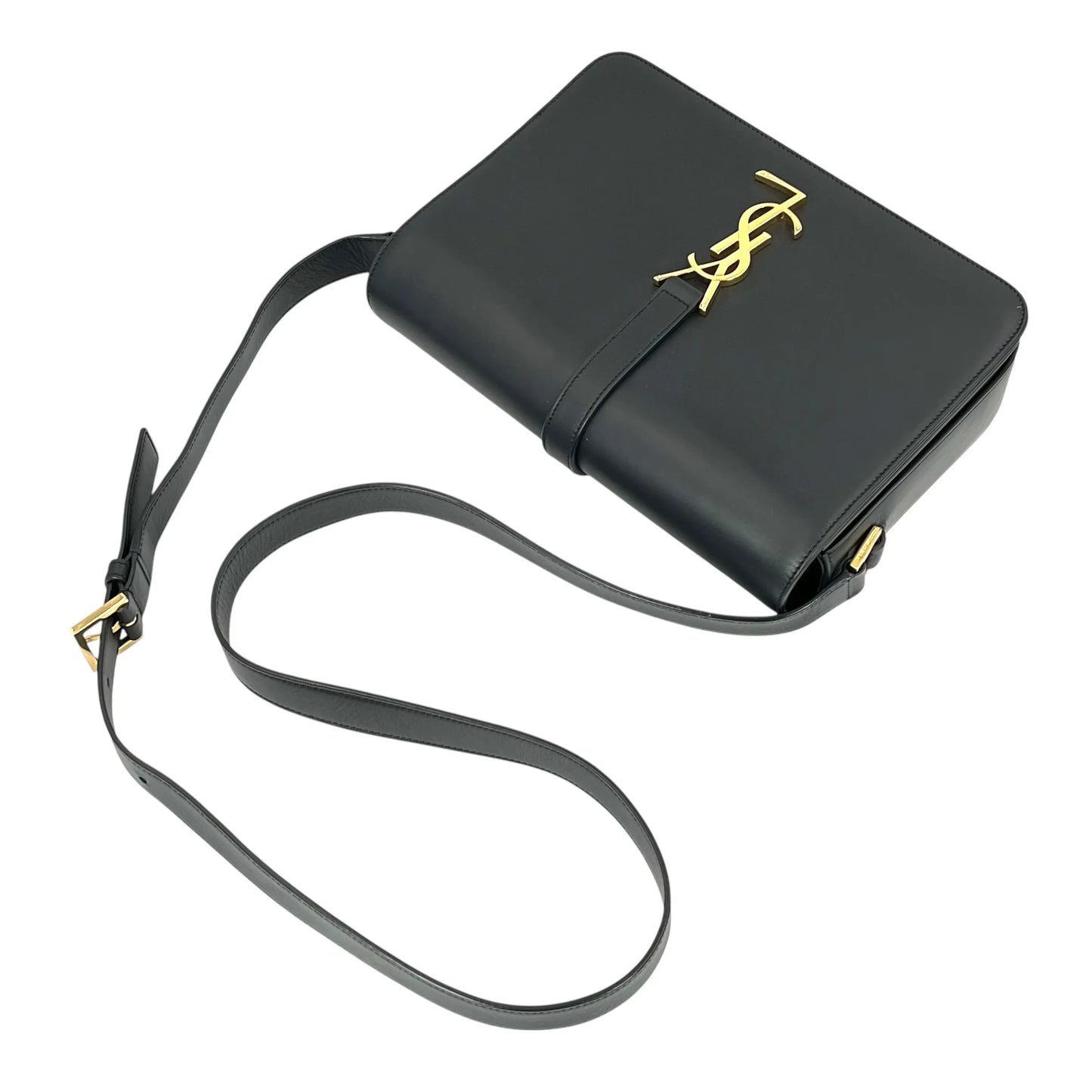 Saint Laurent University Calfskin Shoulder Bag - Black 