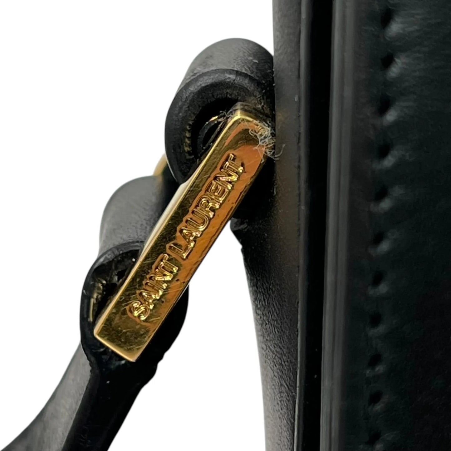 Saint Laurent University Calfskin Shoulder Bag - Black 