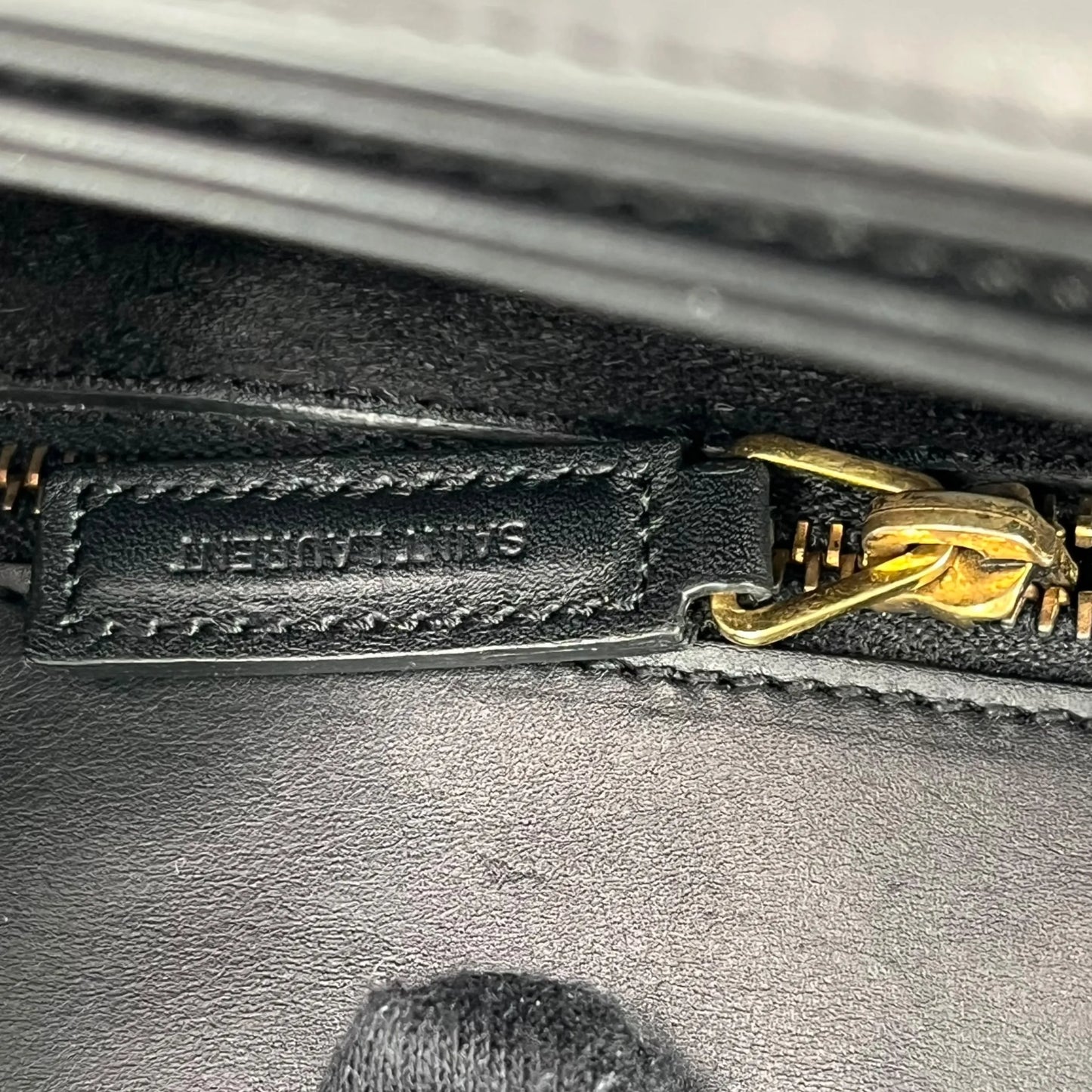 Saint Laurent University Calfskin Shoulder Bag - Black 