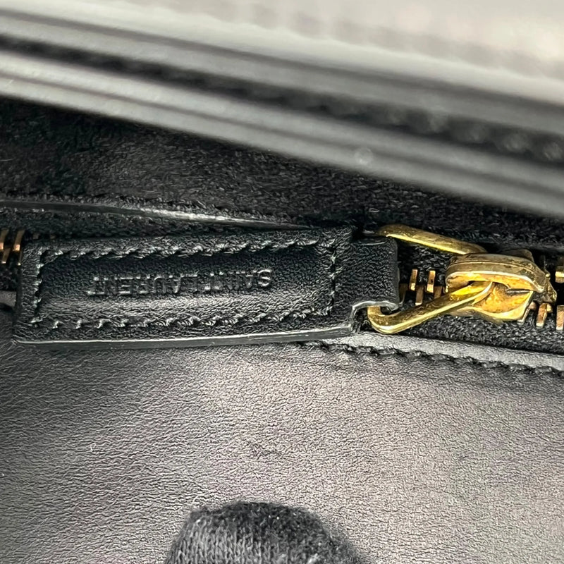 Saint Laurent University Calfskin Shoulder Bag - Black 