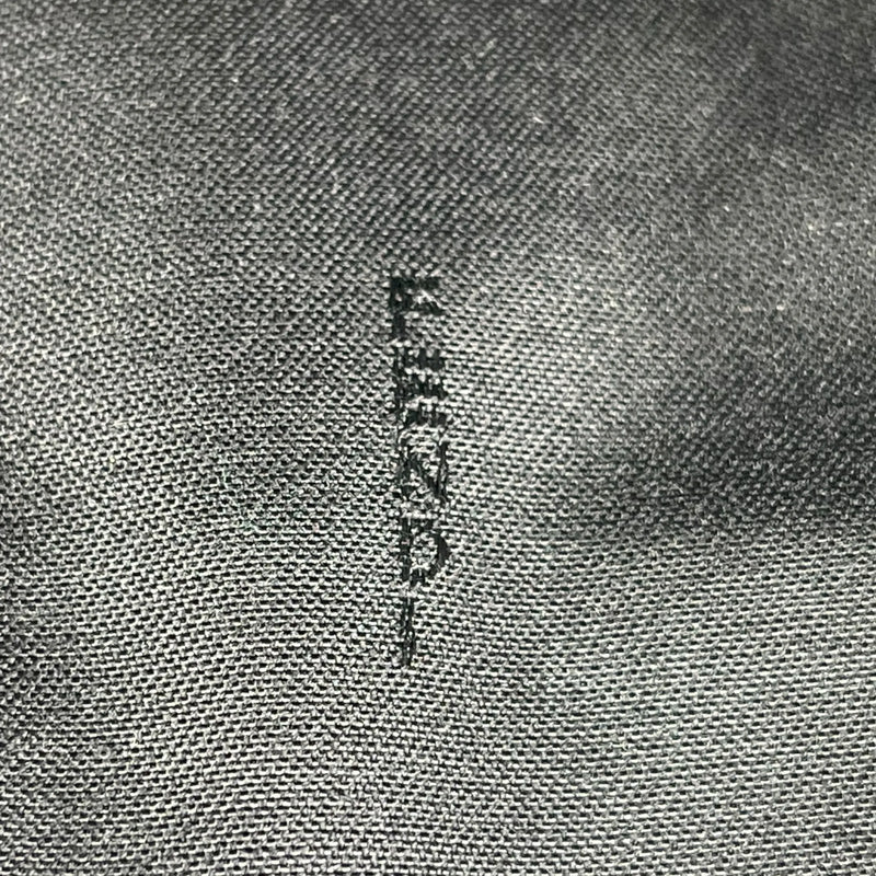 FENDI Roma Sync Logo Leather Clutch Bag - Navy