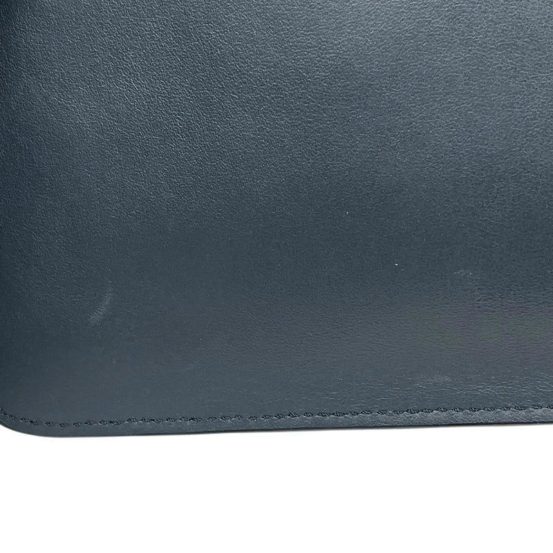 FENDI Roma Sync Logo Leather Clutch Bag - Navy