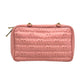 MiuMiu Embossed Logo Nappa Leather Chain Shoulder Bag - Pink 