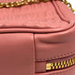 MiuMiu Embossed Logo Nappa Leather Chain Shoulder Bag - Pink 