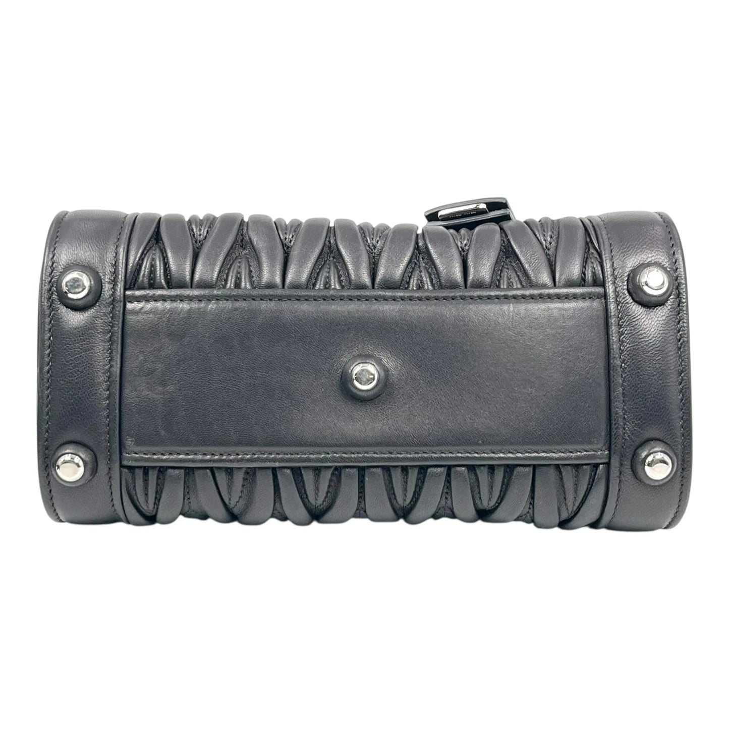 MiuMiu Matelassé Lambskin Handbag/Shoulder Bag - Black 