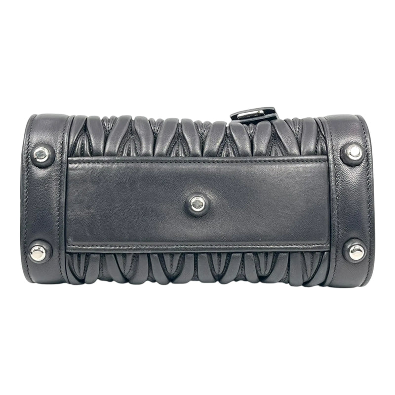 MiuMiu Matelassé Lambskin Handbag/Shoulder Bag - Black 