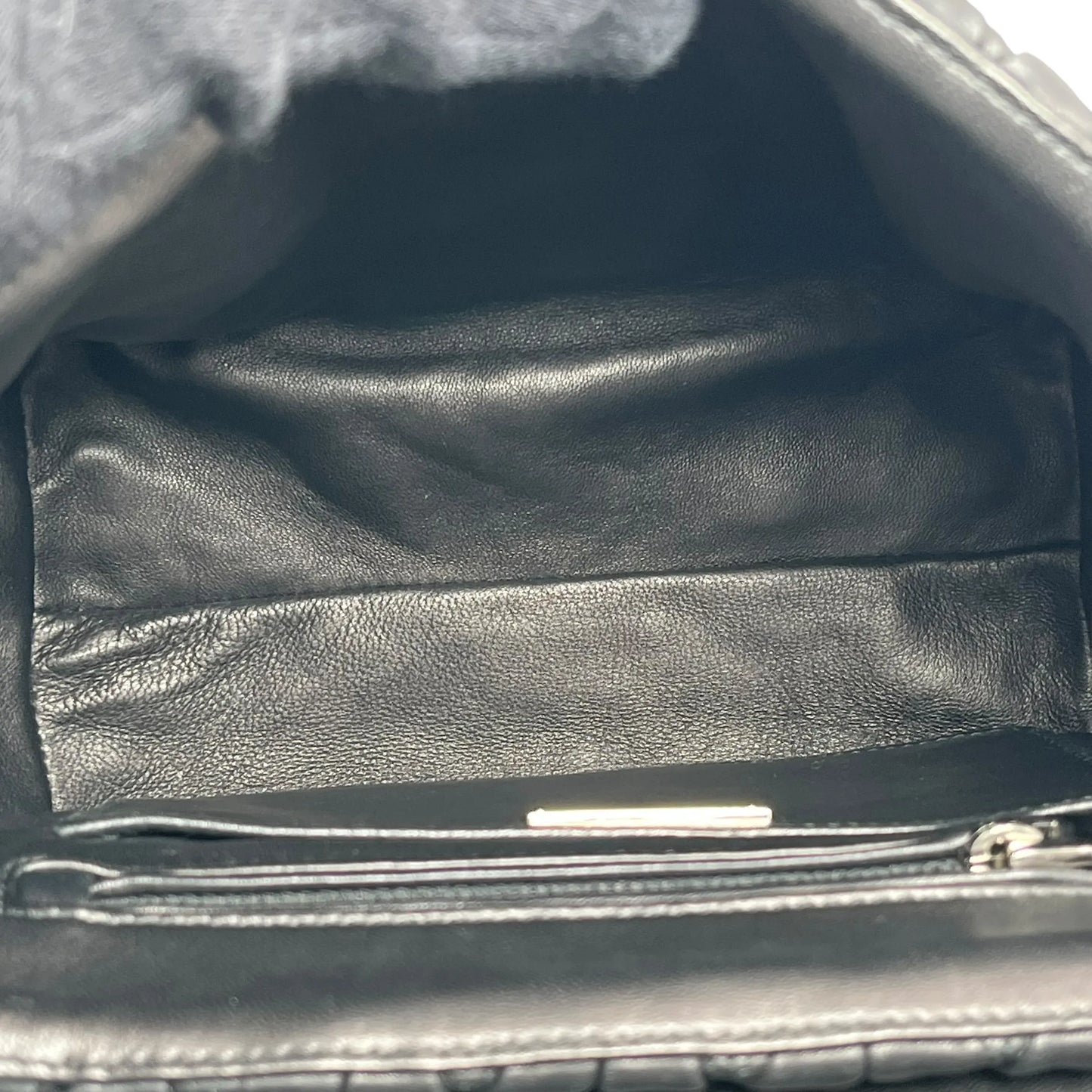 MiuMiu Matelassé Lambskin Handbag/Shoulder Bag - Black 