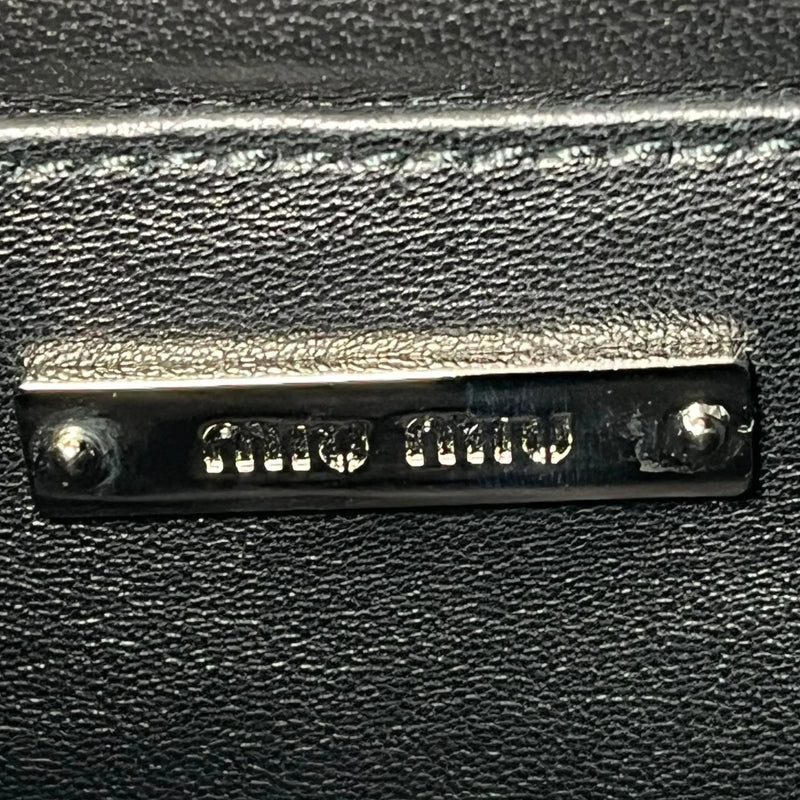 MiuMiu Matelassé Lambskin Handbag/Shoulder Bag - Black 