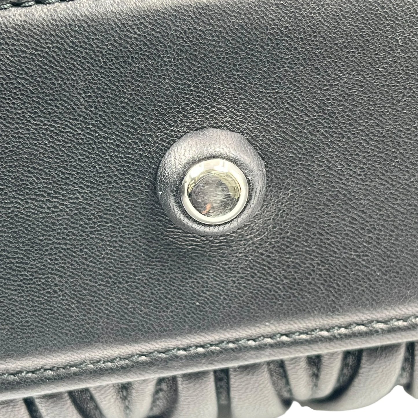 MiuMiu Matelassé Lambskin Handbag/Shoulder Bag - Black 