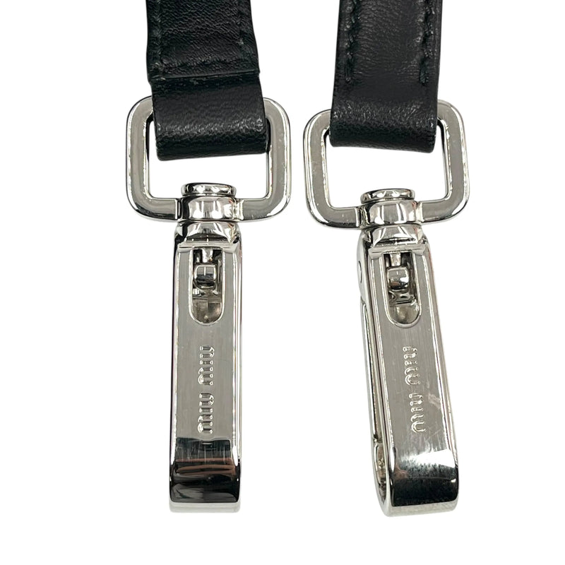 MiuMiu Matelassé Lambskin Handbag/Shoulder Bag - Black 