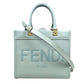 FENDI Sunshine Shopper Small Calfskin Leather Handbag/Shoulder Bag - Blue 