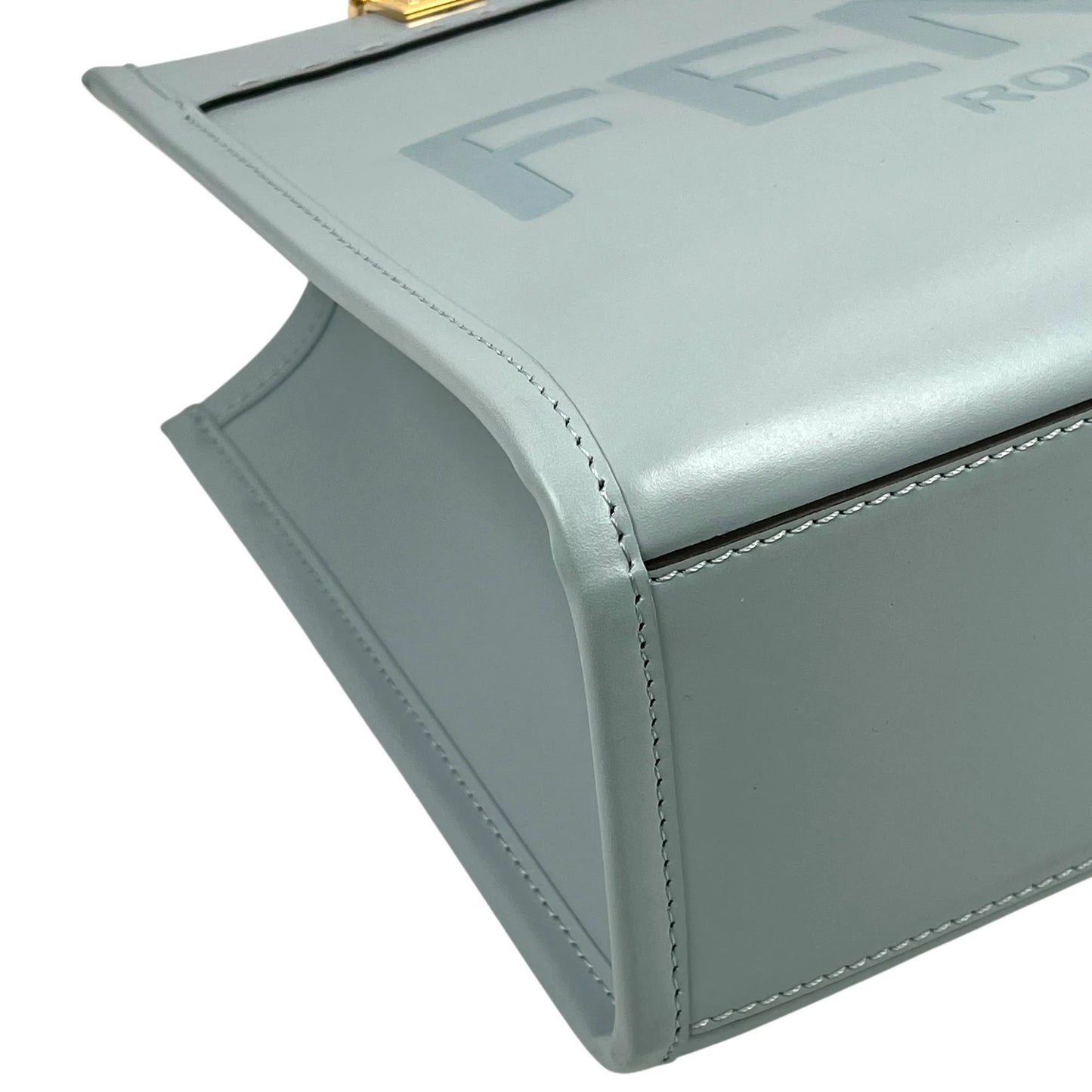 FENDI Sunshine Shopper Small Calfskin Leather Handbag/Shoulder Bag - Blue 