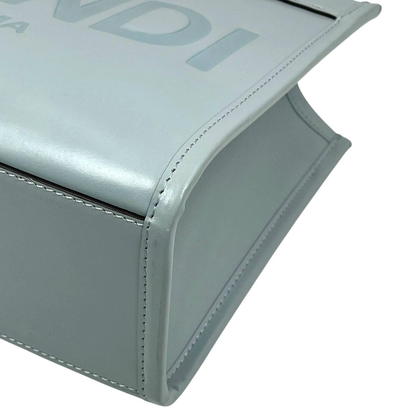 FENDI Sunshine Shopper Small Calfskin Leather Handbag/Shoulder Bag - Blue 