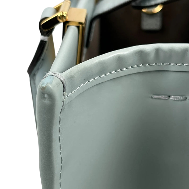 FENDI Sunshine Shopper Small Calfskin Leather Handbag/Shoulder Bag - Blue 