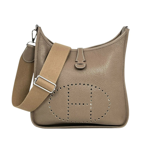 Hermès Evelyn III PM Taurillon Clemence Leather Shoulder Bag with A Stamp (2017) - Beige 