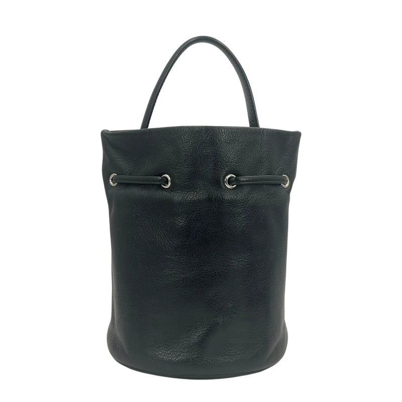 BALENCIAGA エブリデイ ドローストリング バケットバック XS カーフスキン ハンドバッグ ショルダーバッグ - ブラック