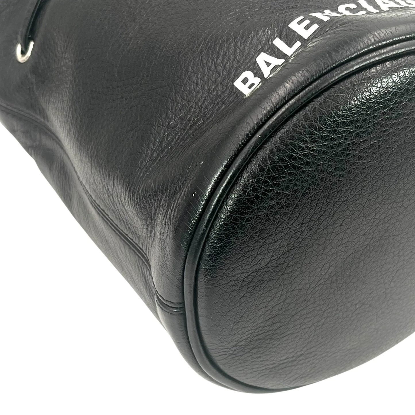 BALENCIAGA エブリデイ ドローストリング バケットバック XS カーフスキン ハンドバッグ ショルダーバッグ - ブラック