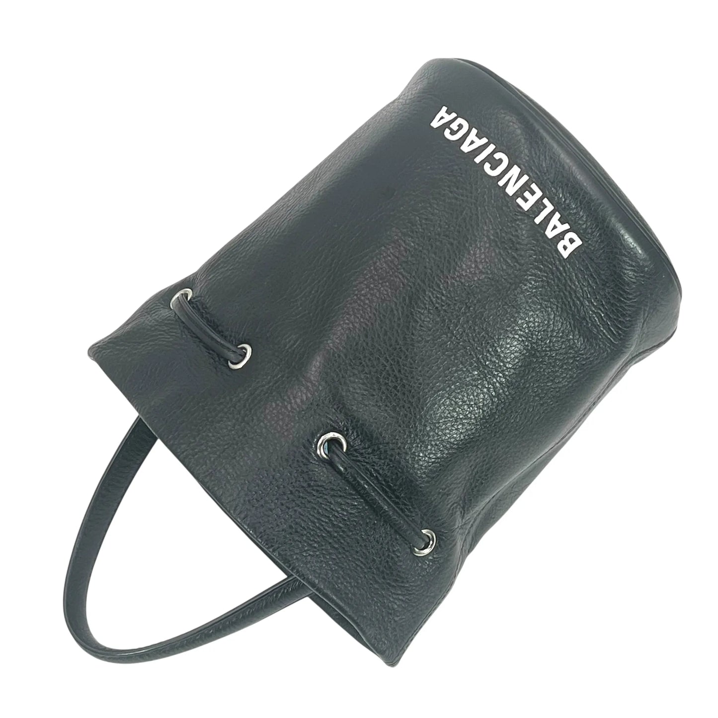 BALENCIAGA エブリデイ ドローストリング バケットバック XS カーフスキン ハンドバッグ ショルダーバッグ - ブラック