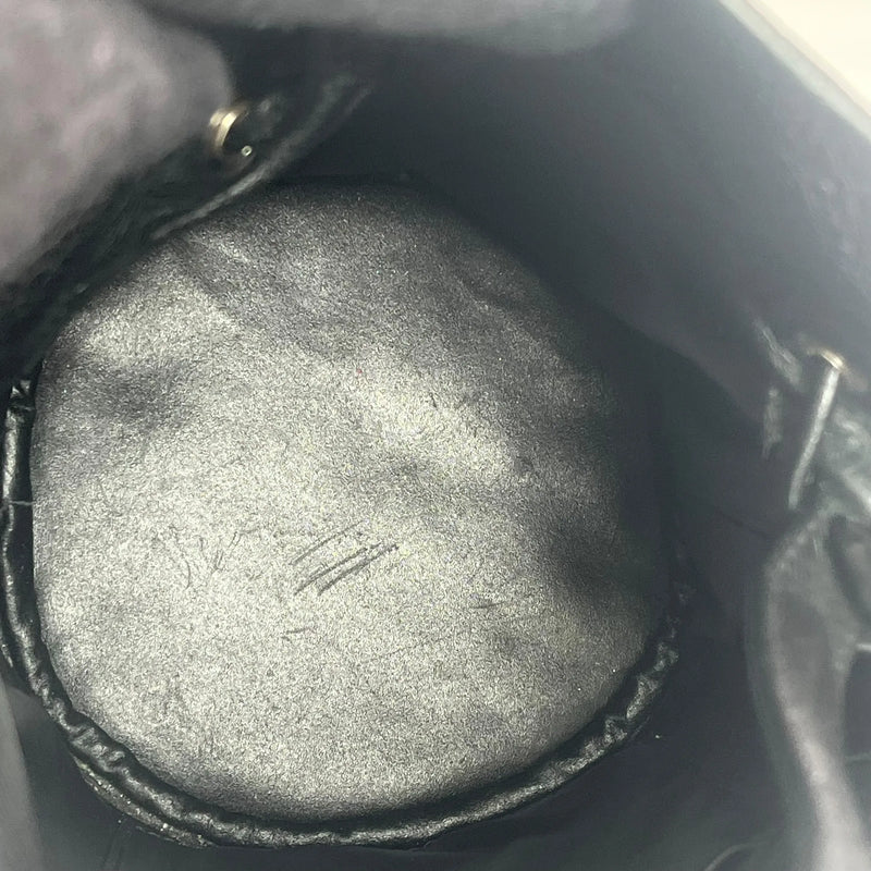 BALENCIAGA エブリデイ ドローストリング バケットバック XS カーフスキン ハンドバッグ ショルダーバッグ - ブラック