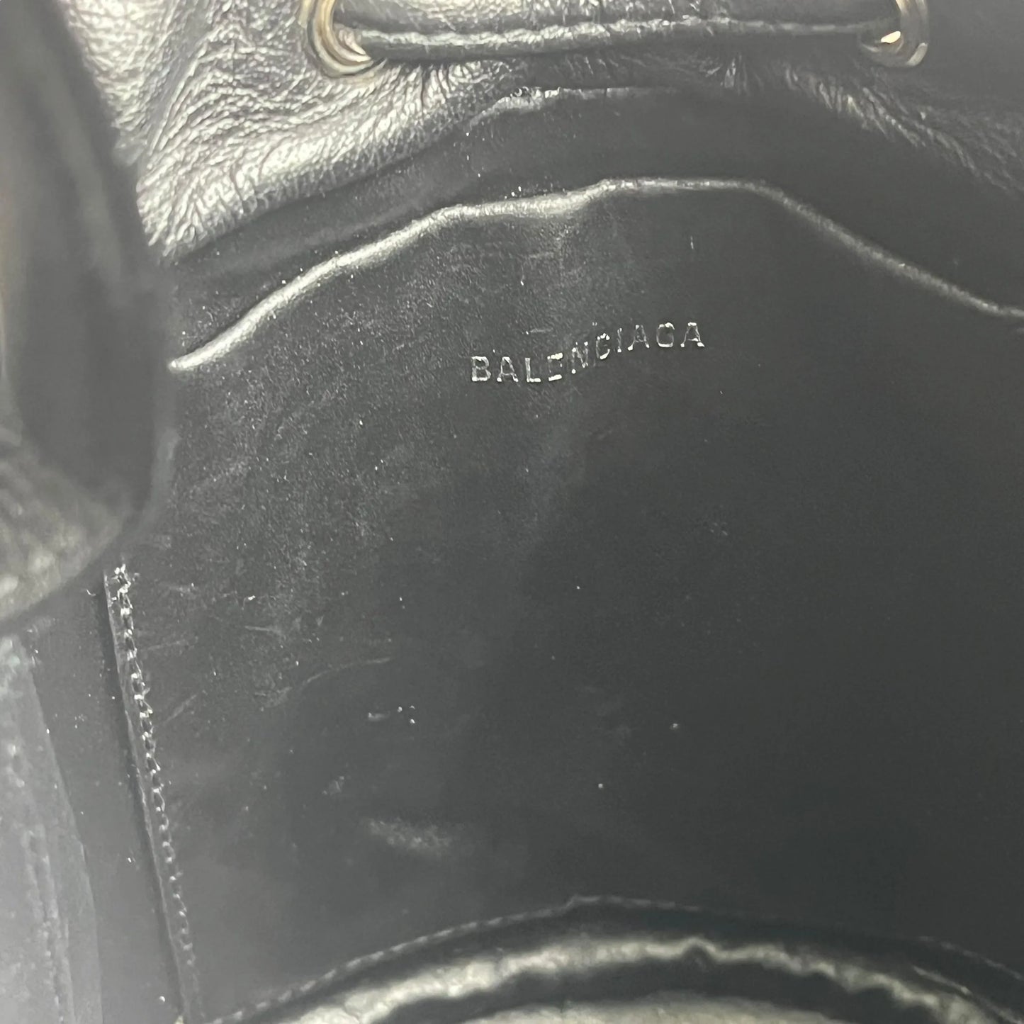 BALENCIAGA エブリデイ ドローストリング バケットバック XS カーフスキン ハンドバッグ ショルダーバッグ - ブラック